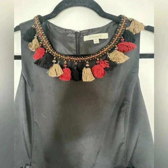 Francesca’s High Low Dress Cutout Waistline Fringes along Neckline and Hemline M - Picture 14 of 14